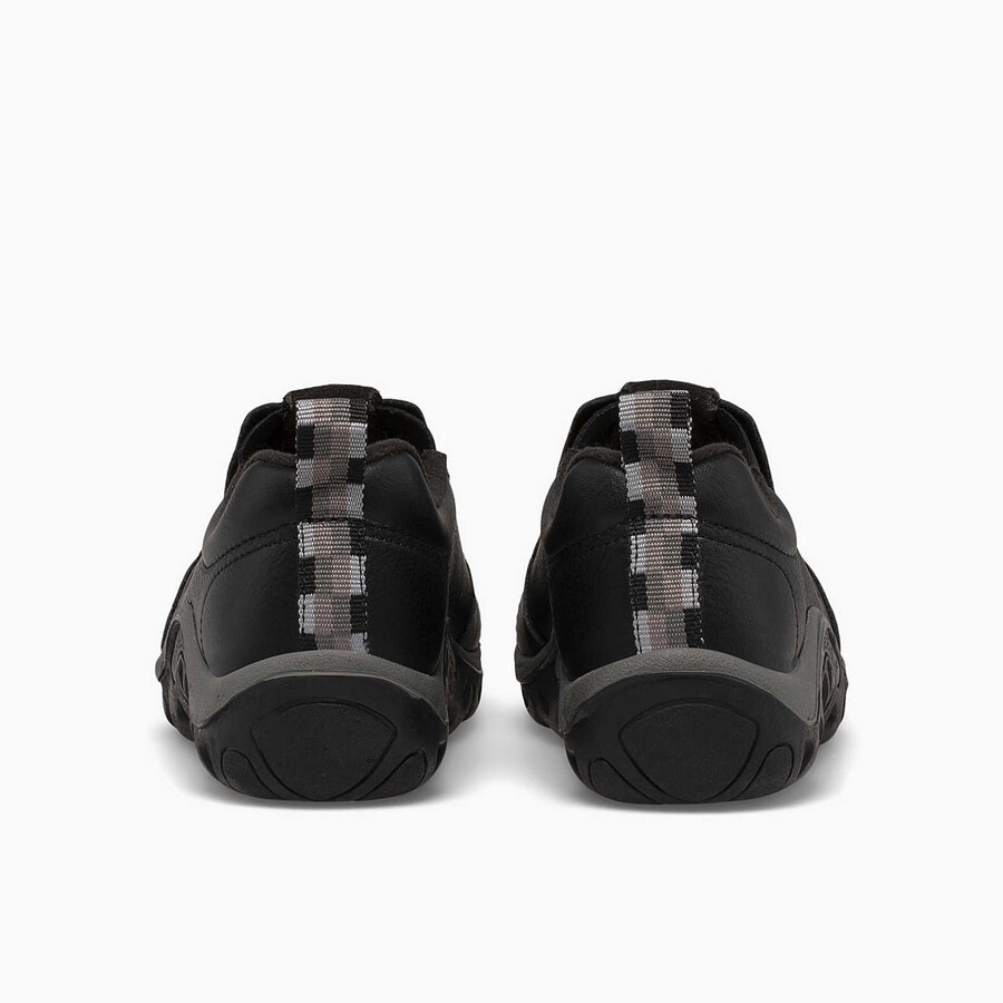 little kid - jungle moc leather - slip ons black