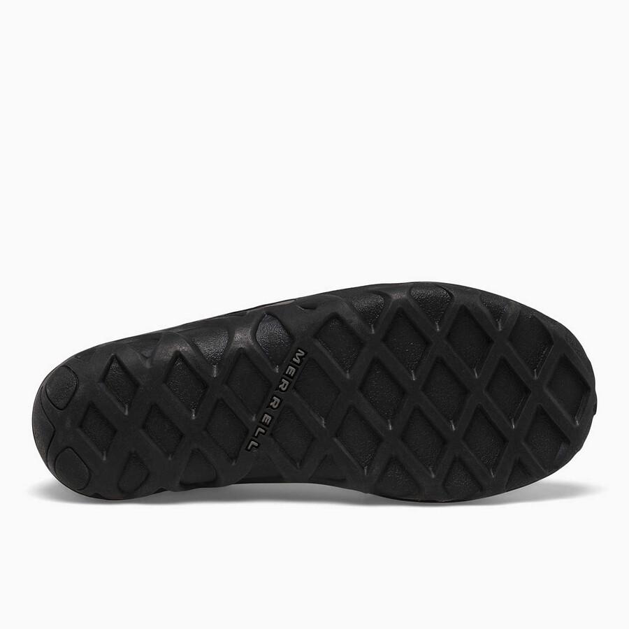 little kid - jungle moc leather - slip ons black