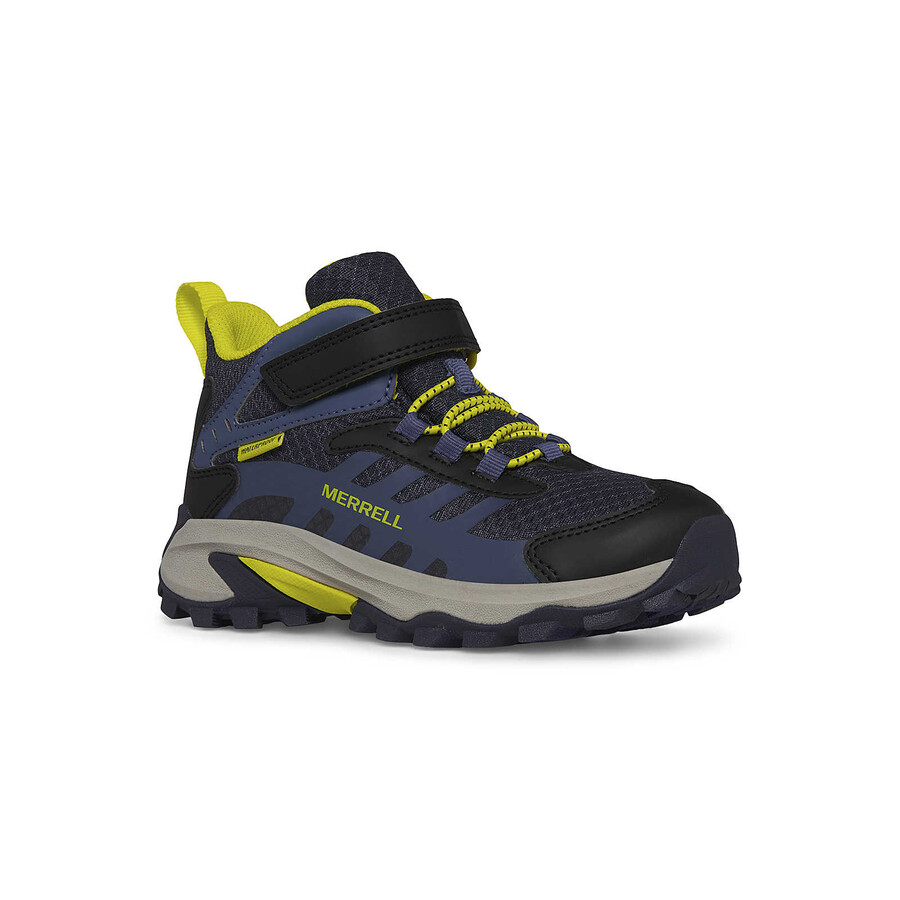 big kid moab speed mid 2 ac waterproof - boots bk navyhi vis