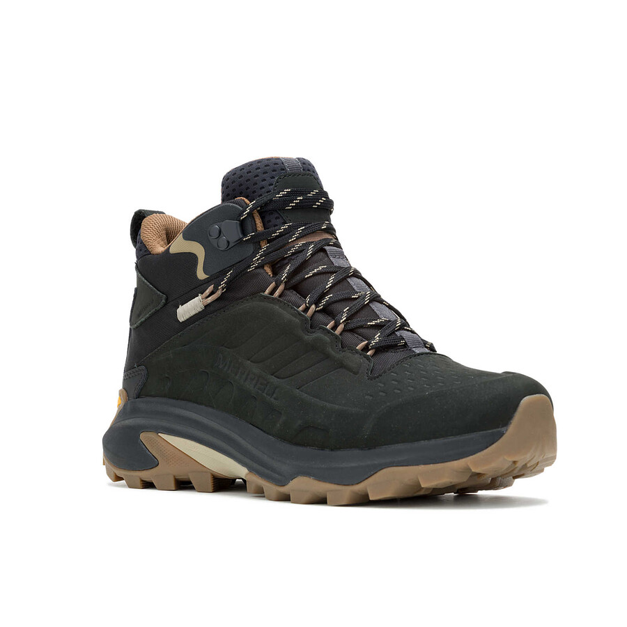 moab speed 2 leather mid waterproof hiking boots black
