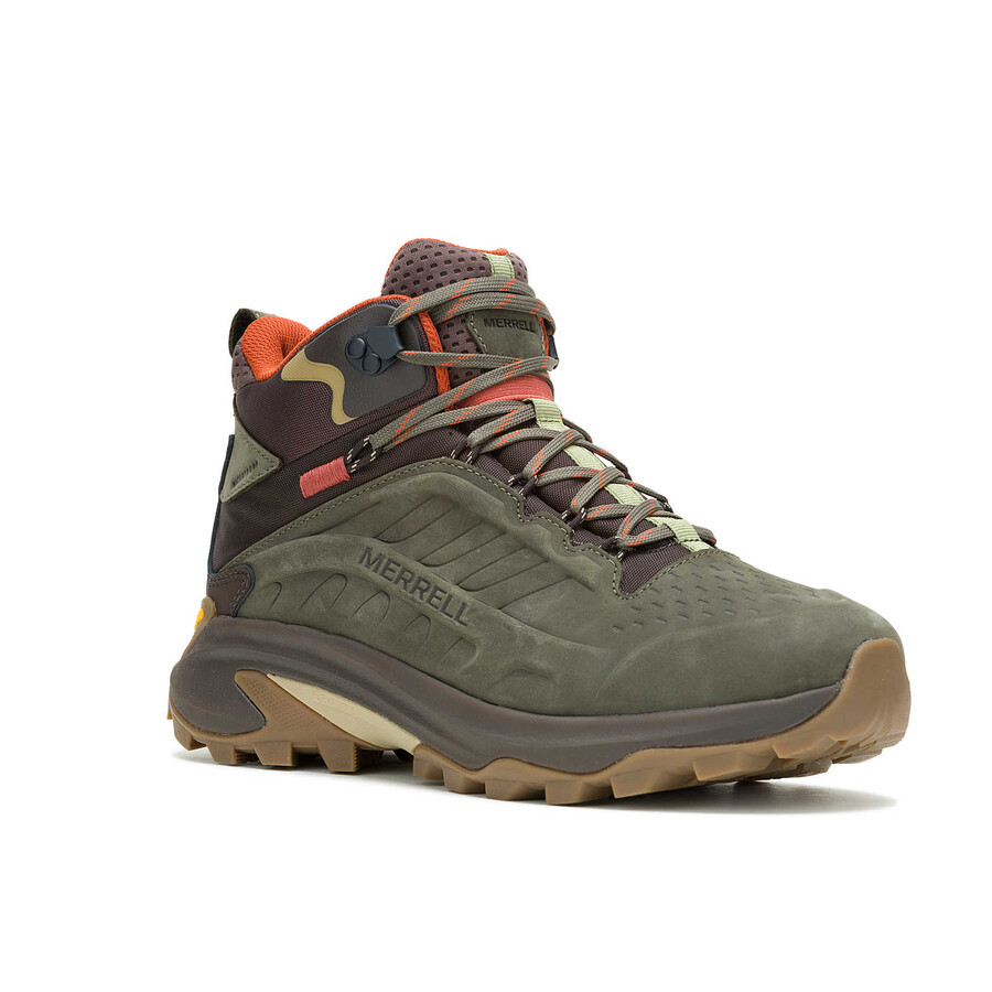 moab speed 2 leather mid waterproof hiking boots olive