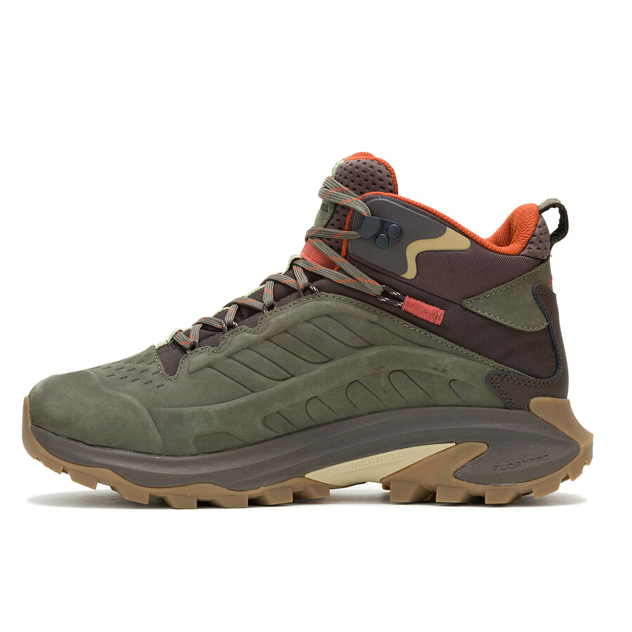 moab speed 2 leather mid waterproof hiking boots olive