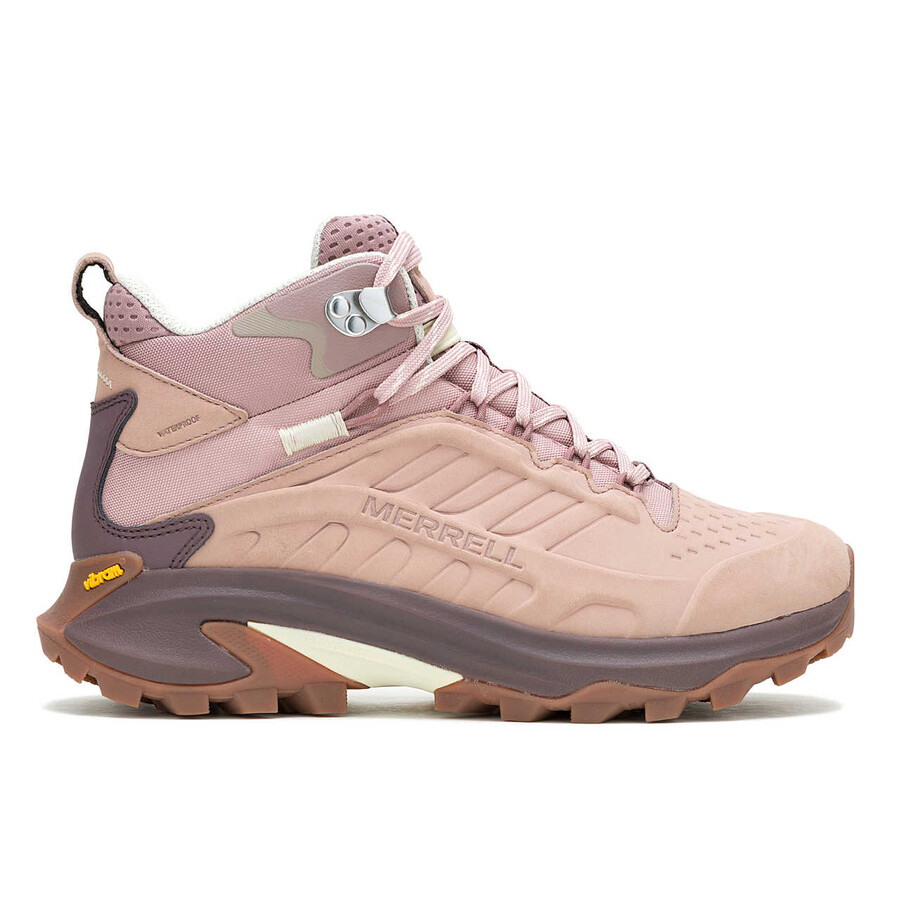 women moab speed 2 leather mid wp hiking boots adobe rose