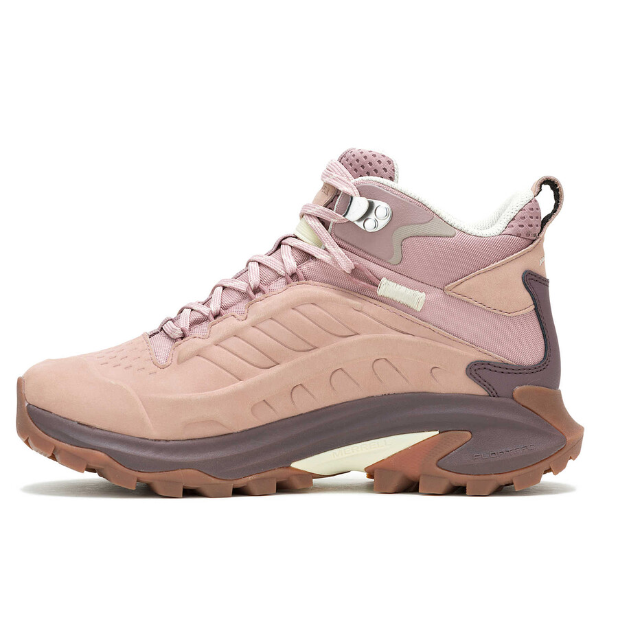 women moab speed 2 leather mid wp hiking boots adobe rose