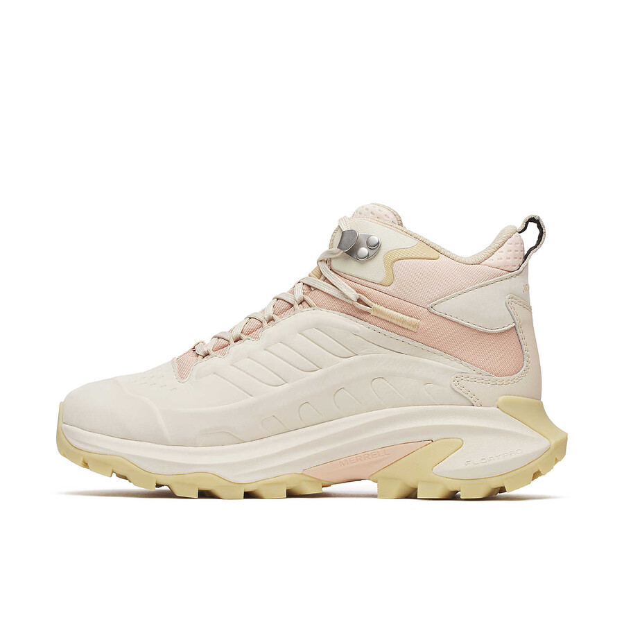 women moab speed 2 leather mid wp hiking boots eggshell