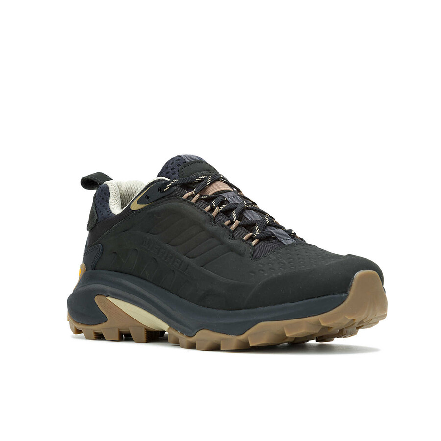 moab speed 2 leather waterproof hiking shoes black