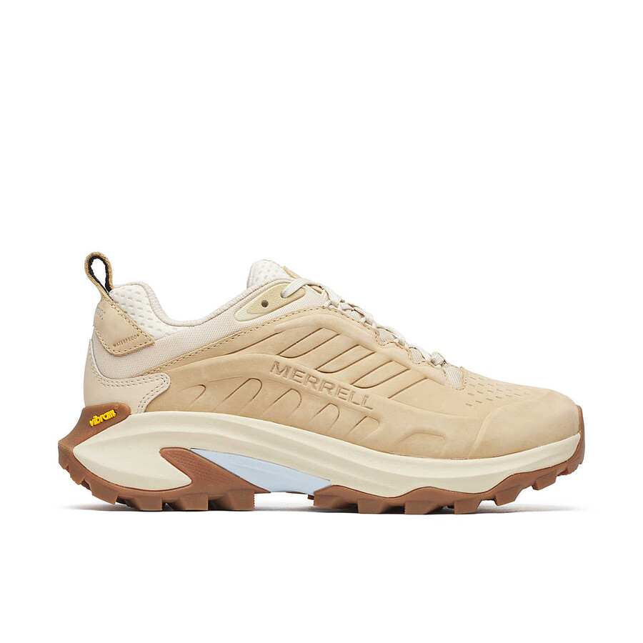 moab speed 2 leather waterproof hiking shoes latte