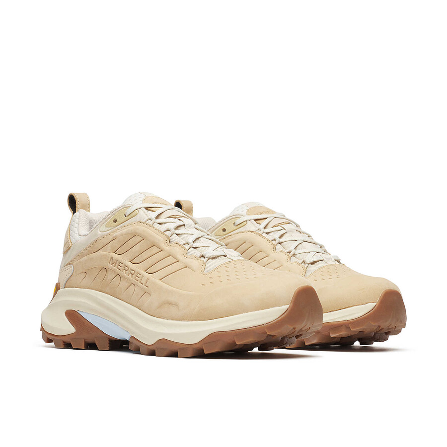 moab speed 2 leather waterproof hiking shoes latte