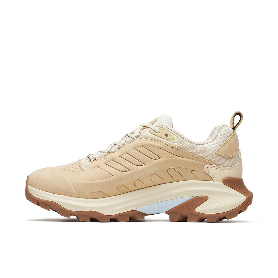 moab speed 2 leather waterproof hiking shoes latte