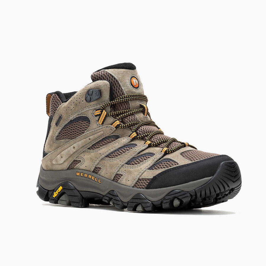men moab 3 mid gore-tex hiking boots walnut