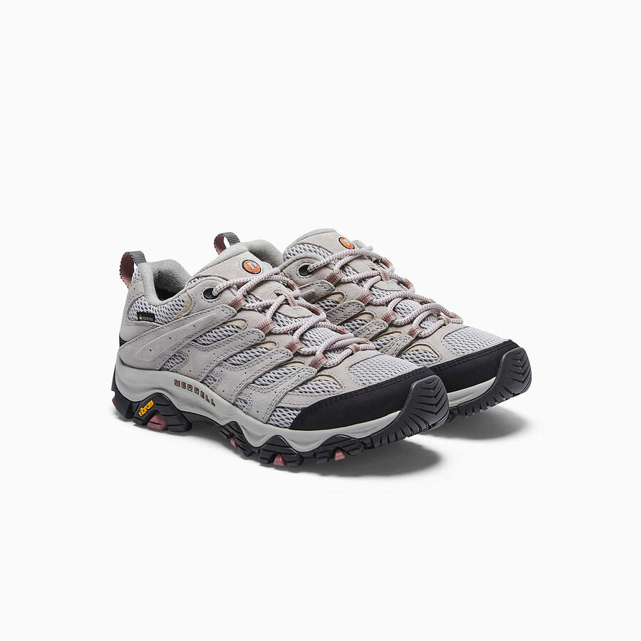 women moab 3 gore-tex hiking shoes aluminum