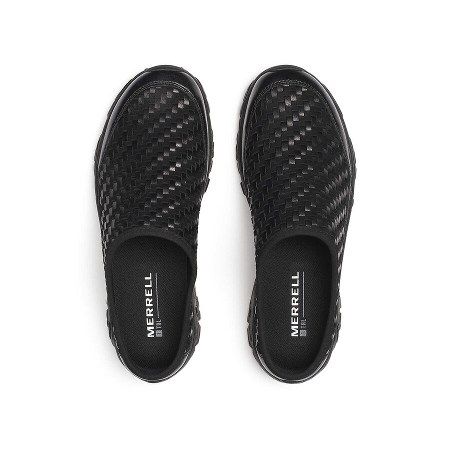 unisex moab 2 slide leather woven 1trl casual slip ons black