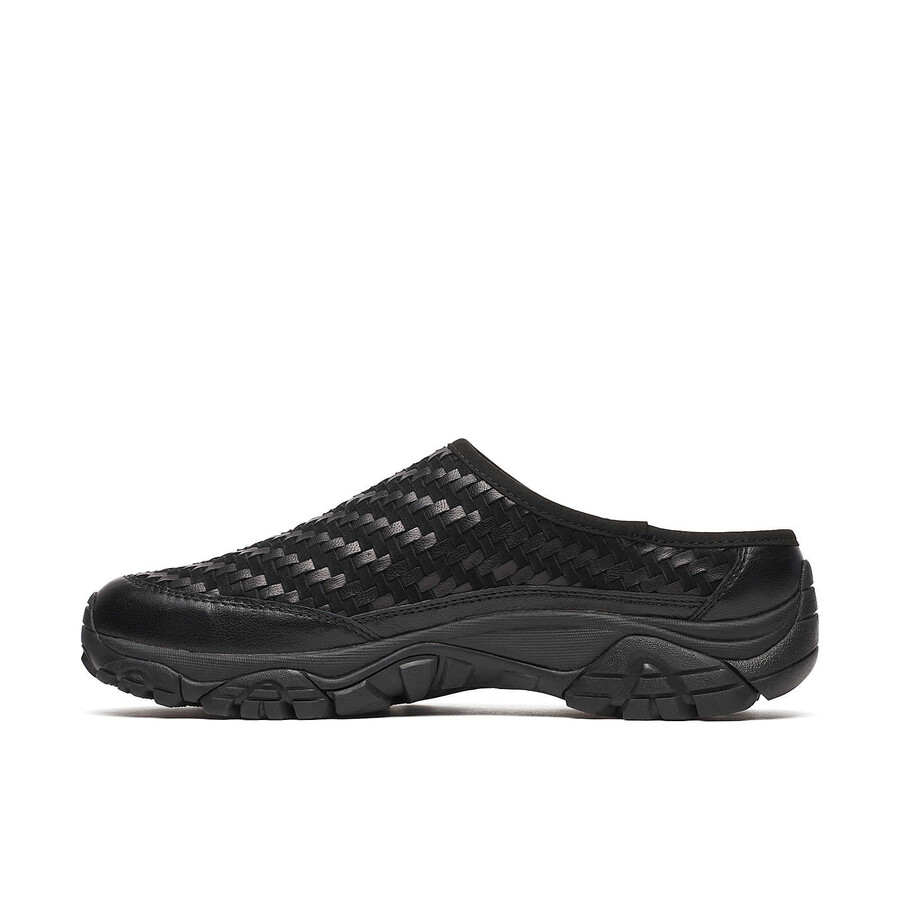 unisex moab 2 slide leather woven 1trl casual slip ons black