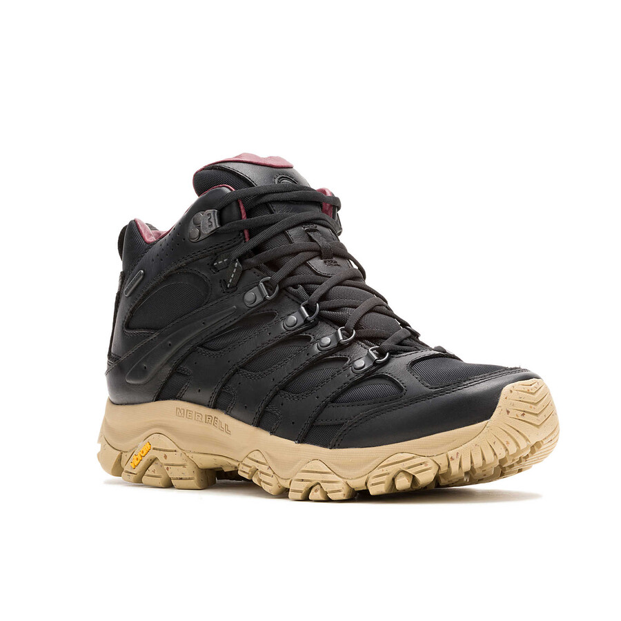 men - moab 3 luxe leather mid waterproof - boots blacktan