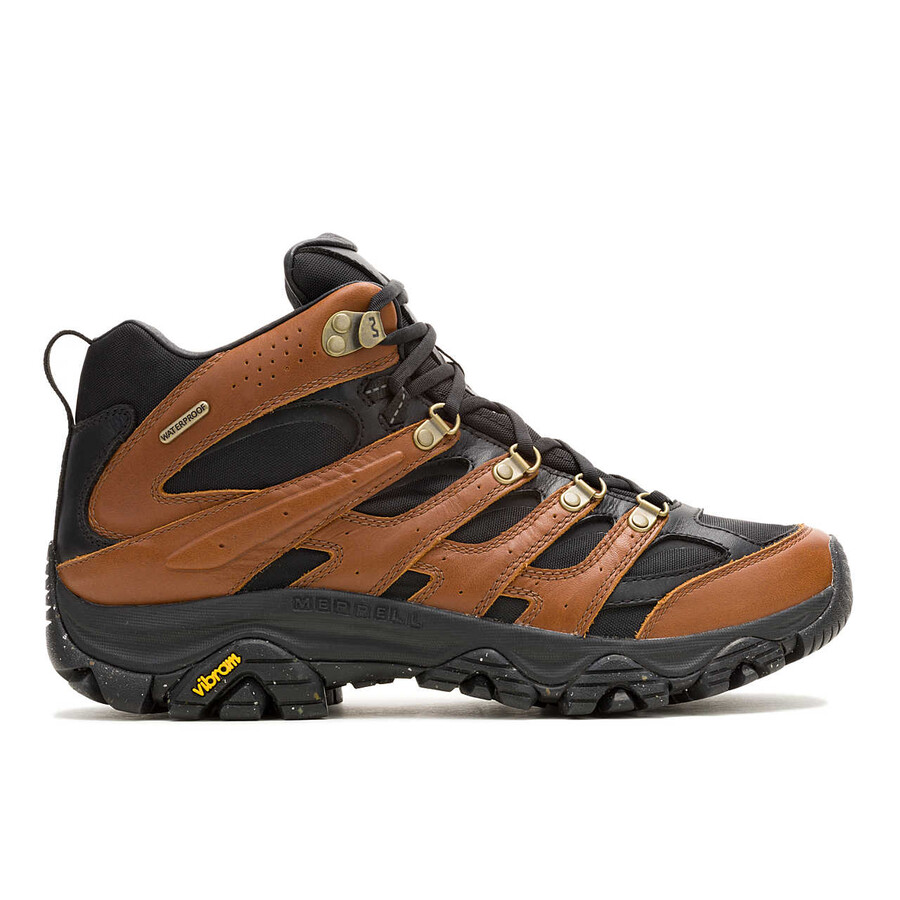 men - moab 3 luxe leather mid waterproof - boots blackbrown