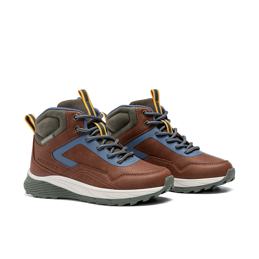 big kid - snova mid - boots bk tan