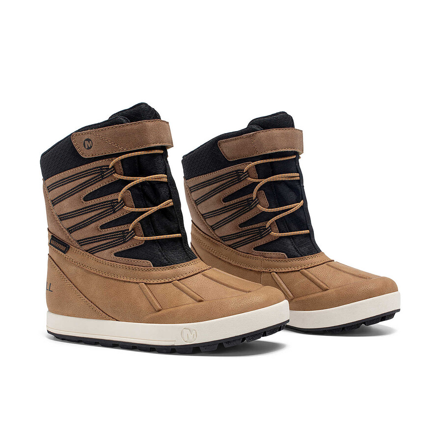 big kid - snow bank 5 waterproof - boots lk wheatblack