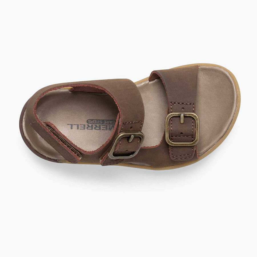 little kid - bare steps sandal - water shoes brown