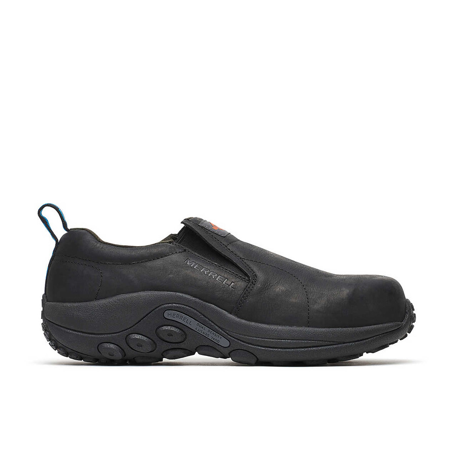 shop men jungle moc leather comp toe shoes black