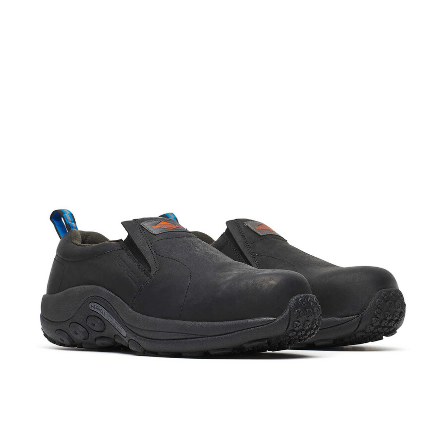shop men jungle moc leather comp toe shoes black