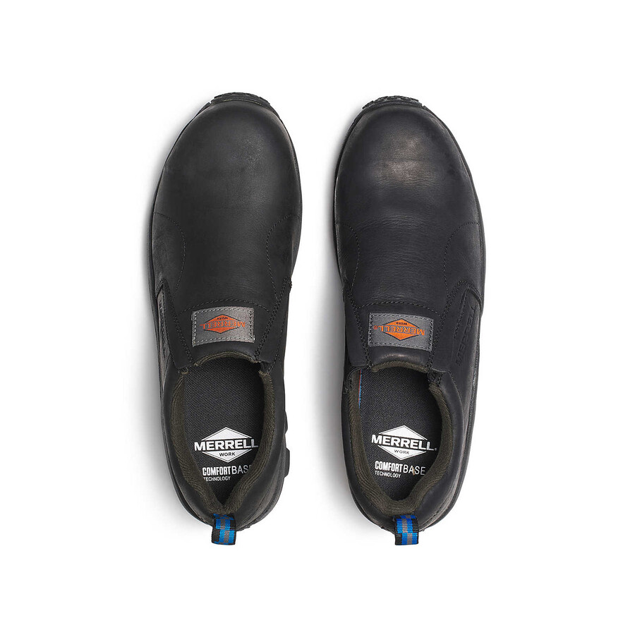 shop men jungle moc leather comp toe shoes black