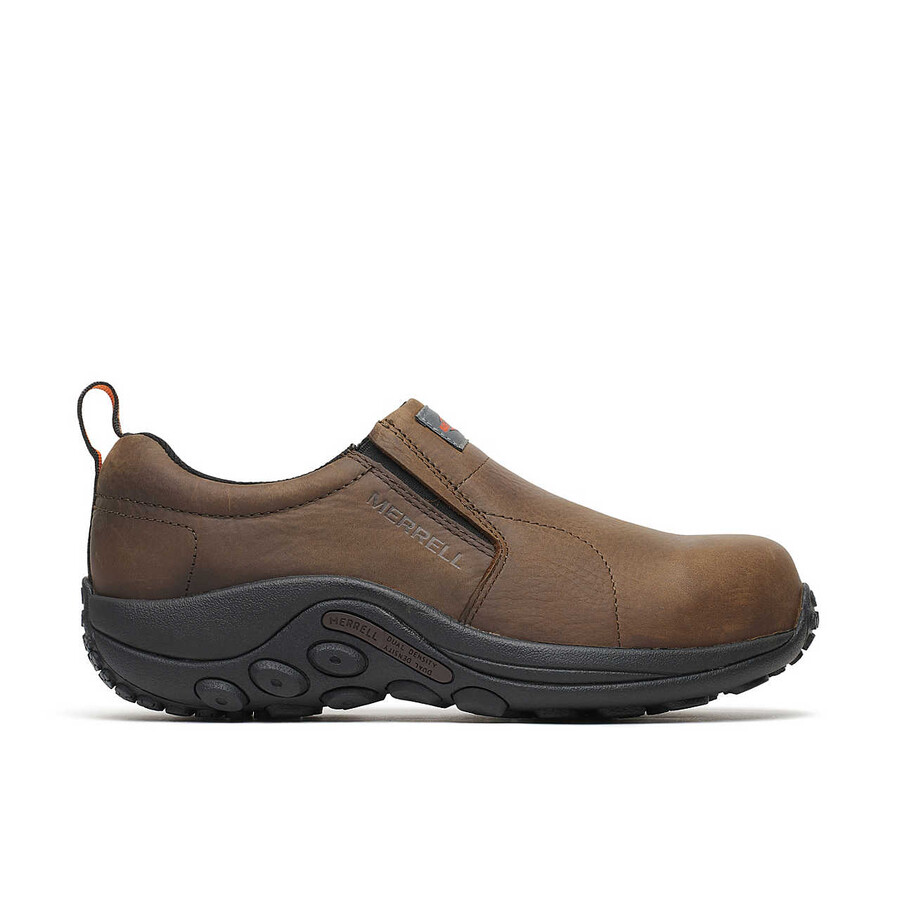mens jungle moc leather comp toe work shoe wide espresso