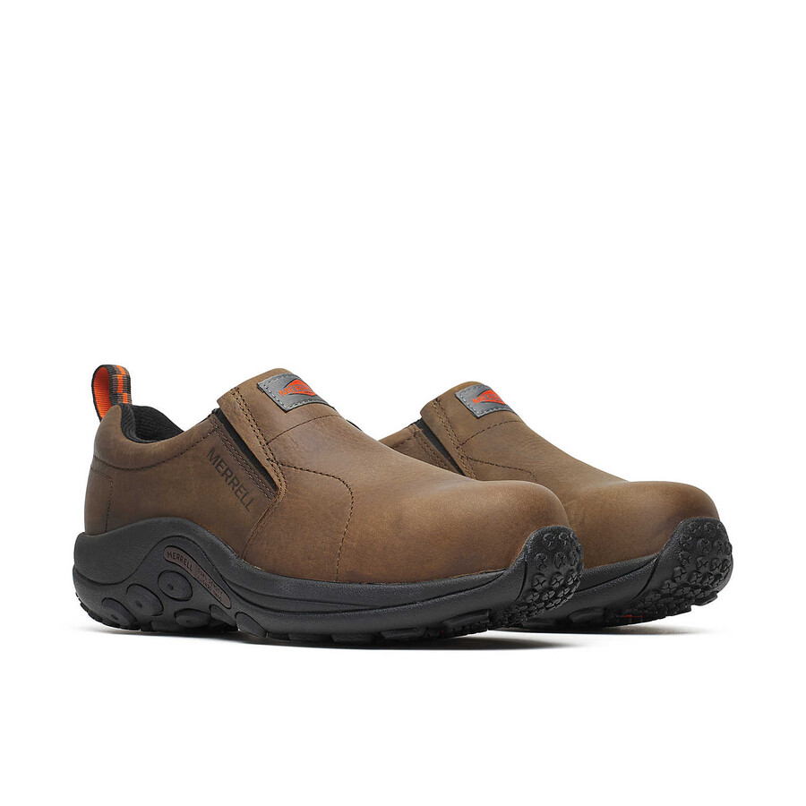mens jungle moc leather comp toe work shoe wide espresso