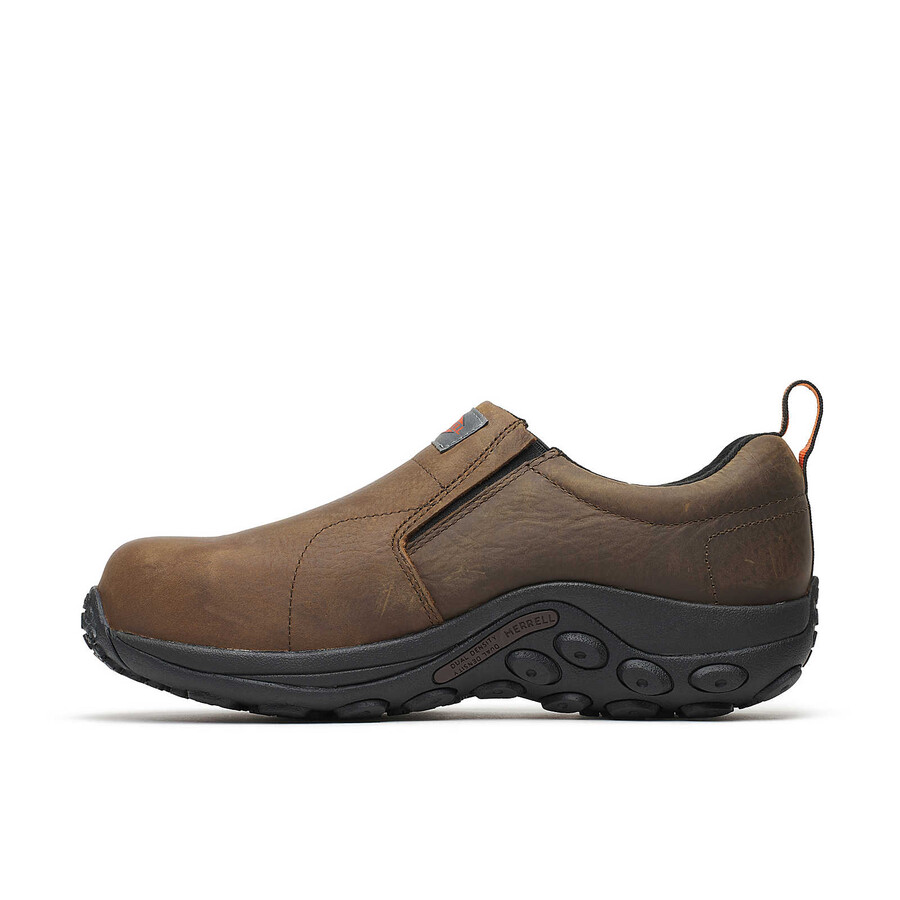 mens jungle moc leather comp toe work shoe wide espresso