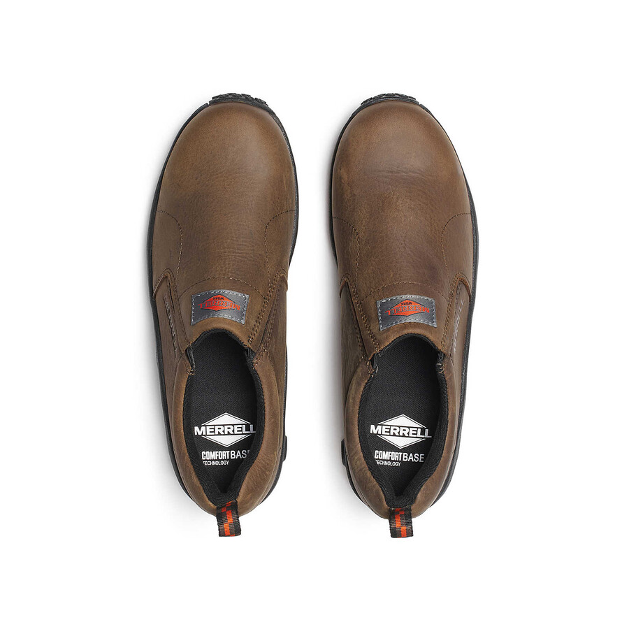 mens jungle moc leather comp toe work shoe wide espresso