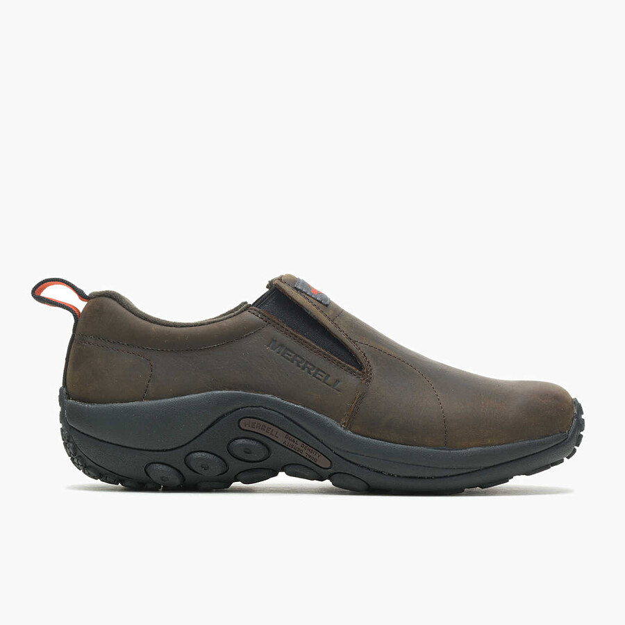 men jungle moc leather sr work shoe wide width merrell us espresso