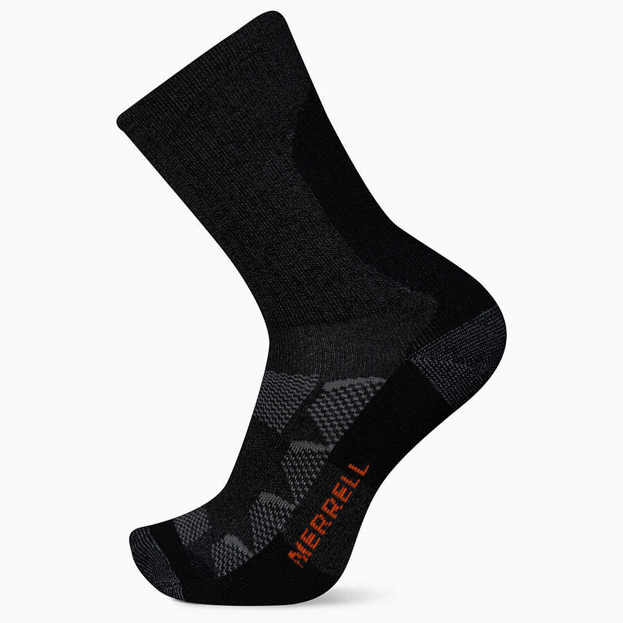 moab hiker crew sock - socks charcoal
