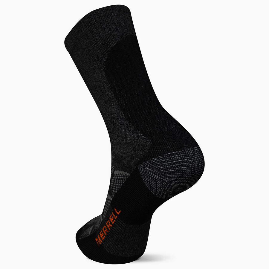 moab hiker crew sock - socks charcoal