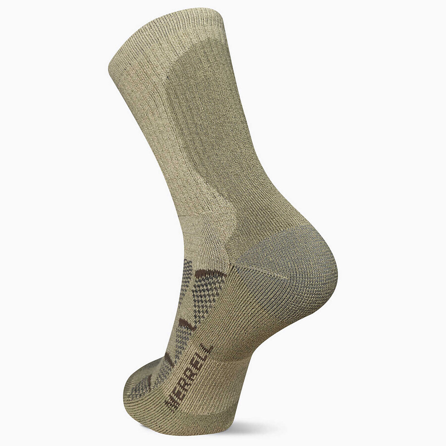 moab hiker crew sock - socks oatmeal