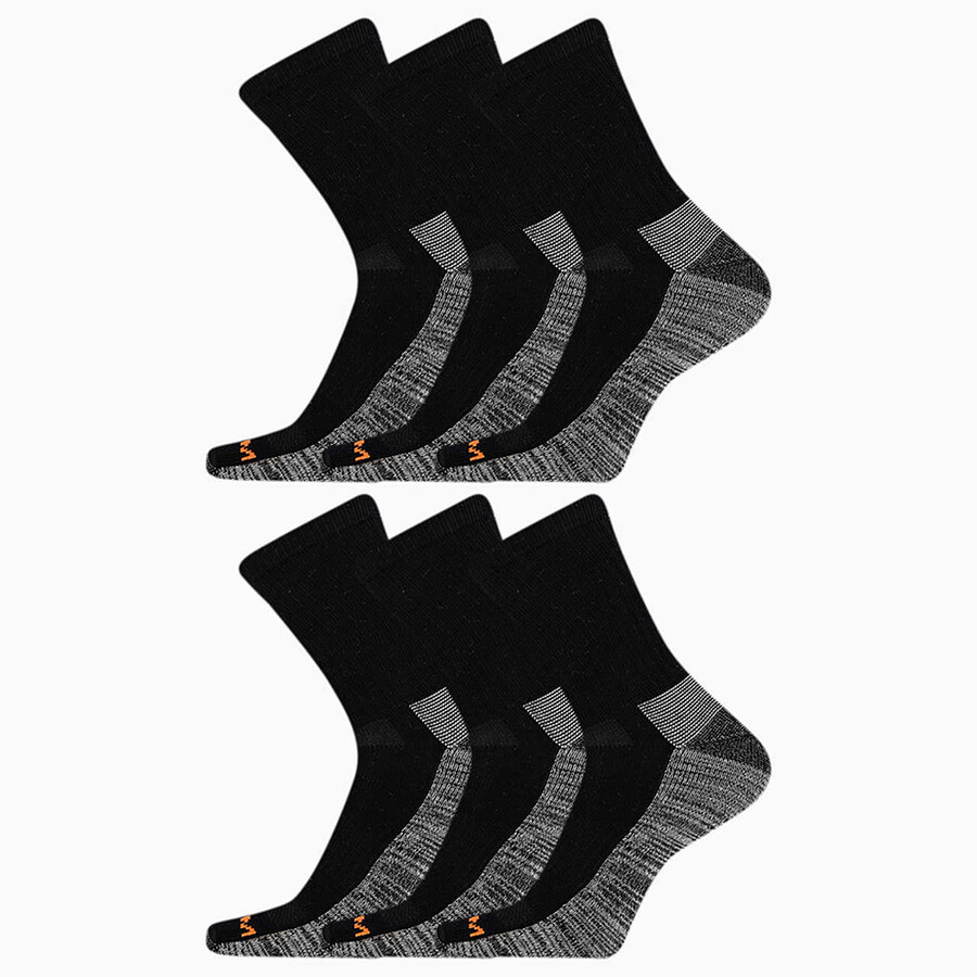 work crew sock 6 pack - socks black