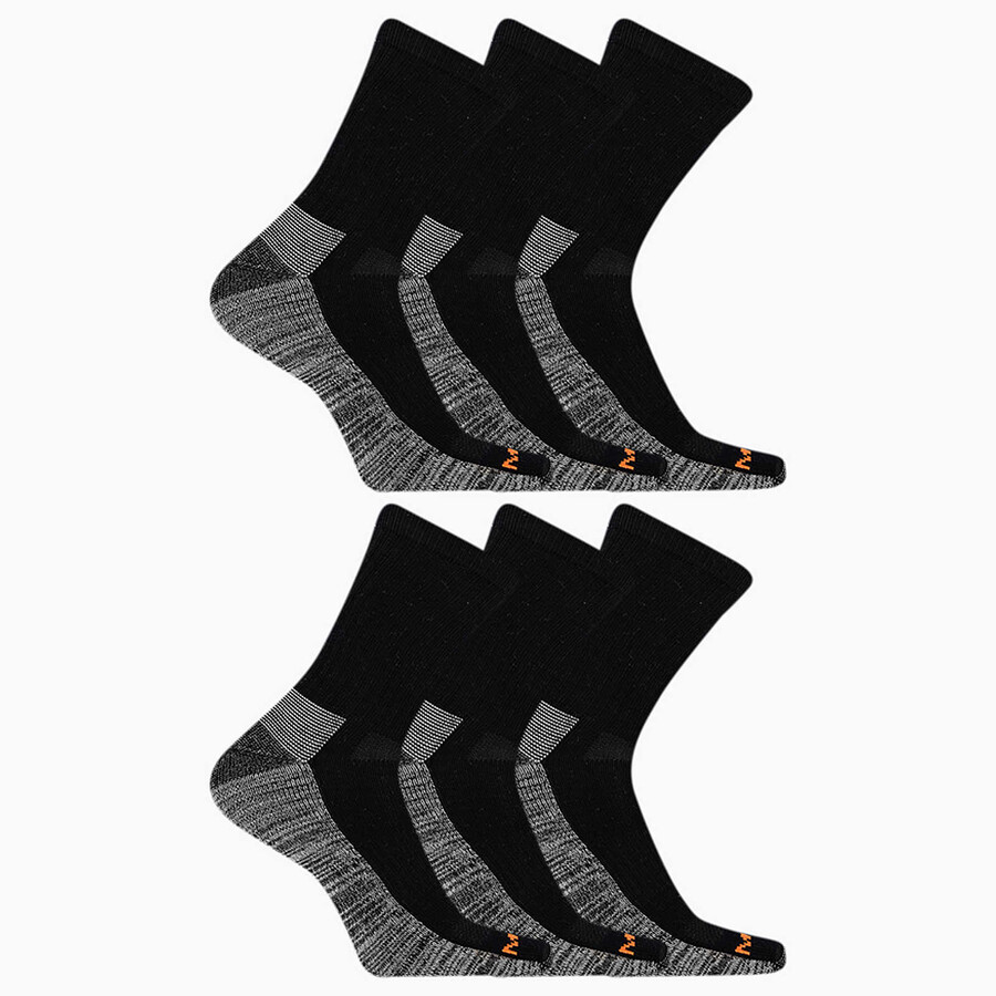 work crew sock 6 pack - socks black