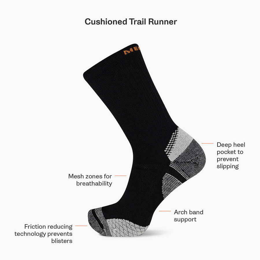 cushion trail runner tab sock - socks black