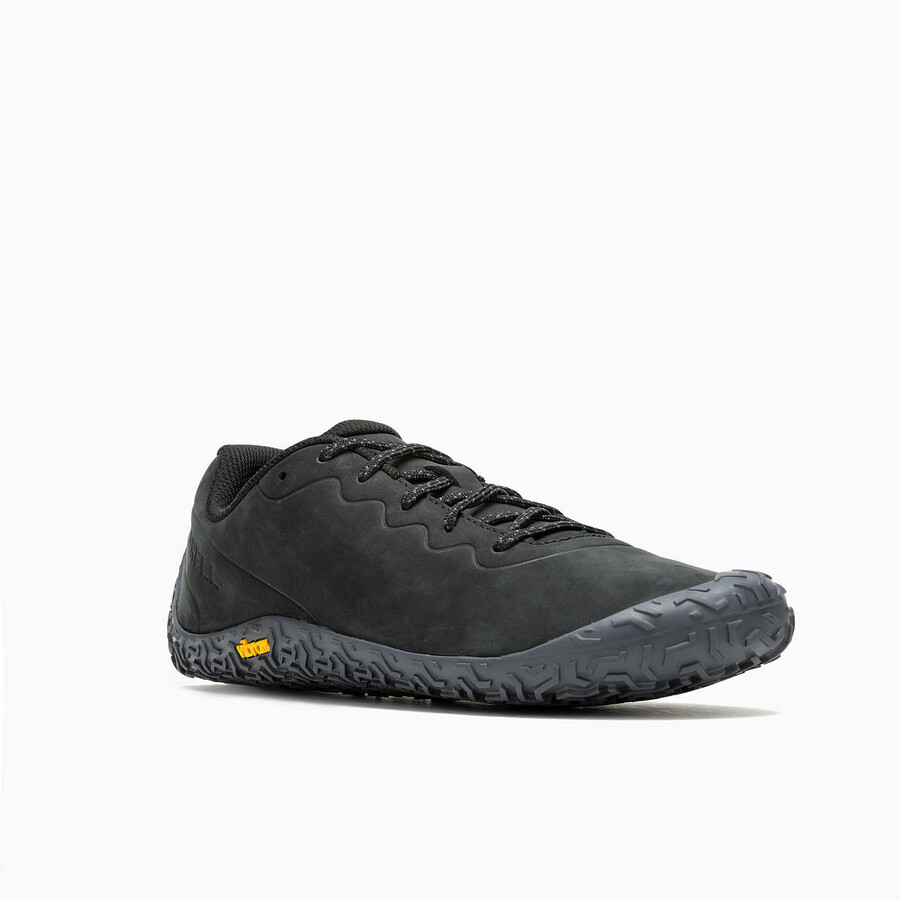 men vapor glove 6 leather barefoot shoes black