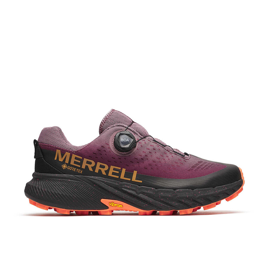 men agility peak 5 boa gore-tex trail running shoes pale cherry