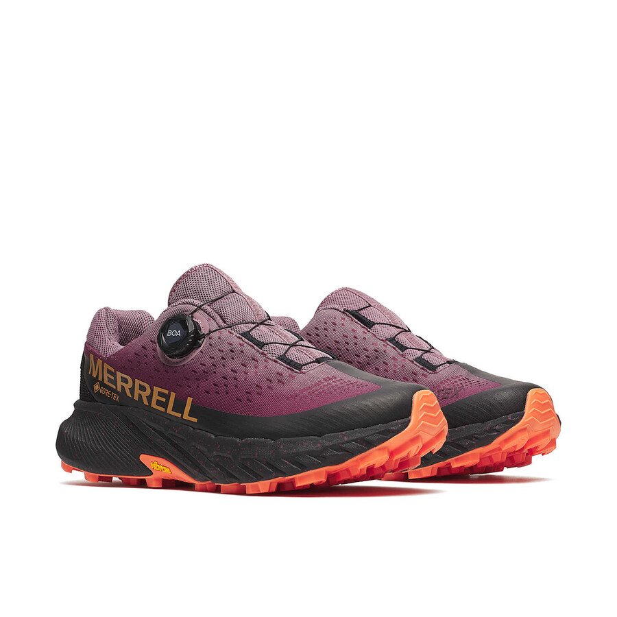men agility peak 5 boa gore-tex trail running shoes pale cherry