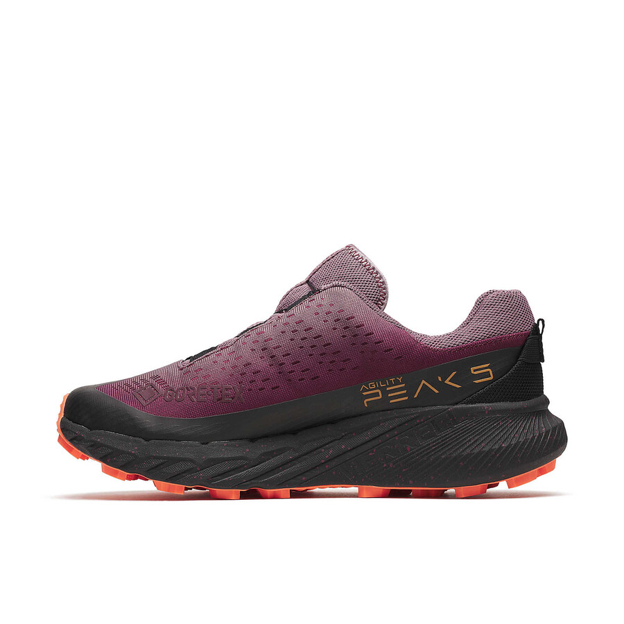 men agility peak 5 boa gore-tex trail running shoes pale cherry
