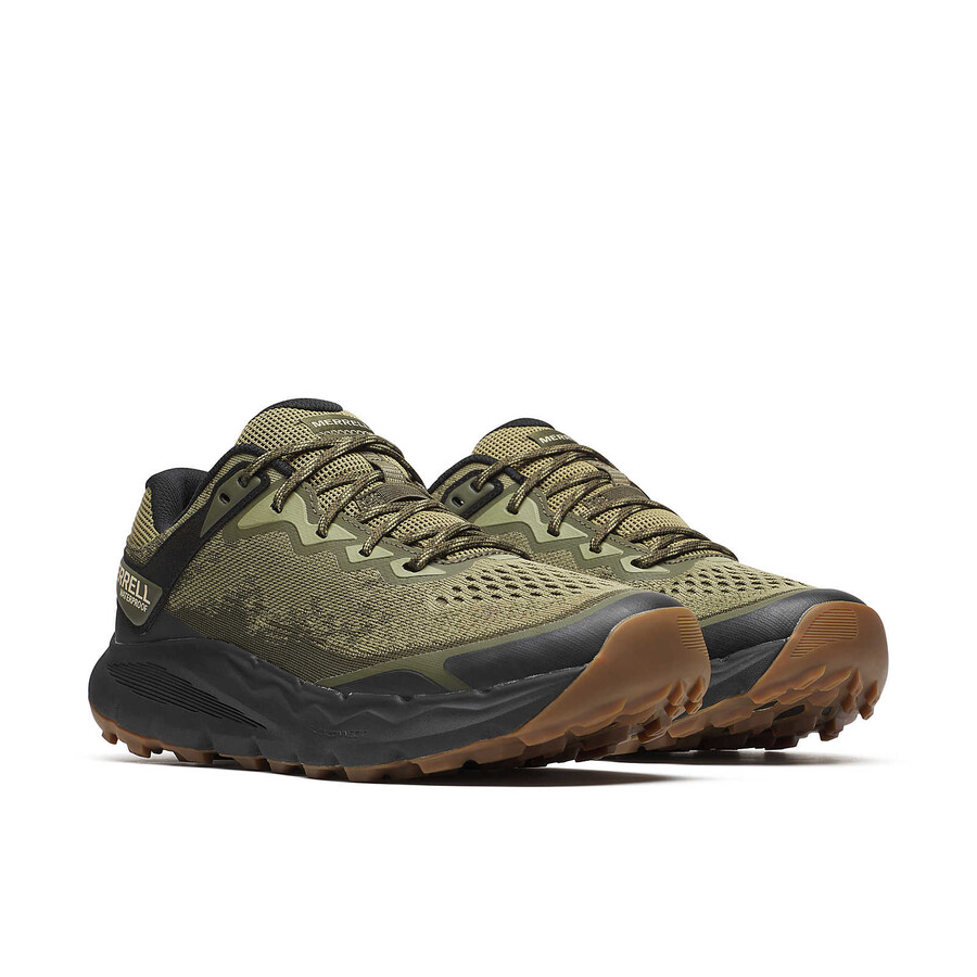 men nova 4 waterproof trail running shoes drab
