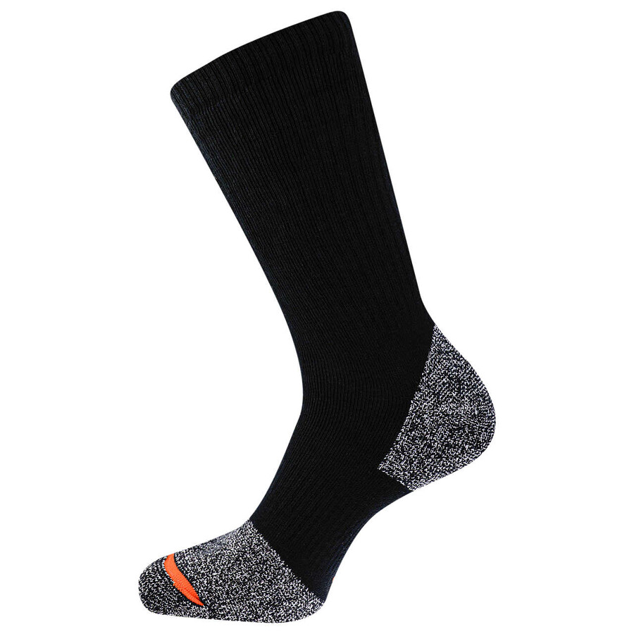 cotton safety toe boot crew sock - socks black
