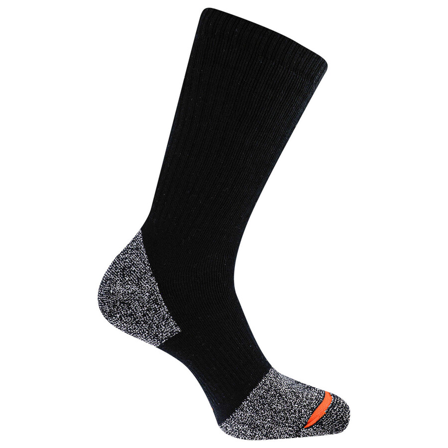 cotton safety toe boot crew sock - socks black