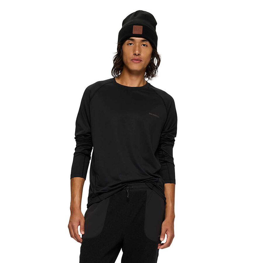 men - tech long sleeve tee - long sleeves black