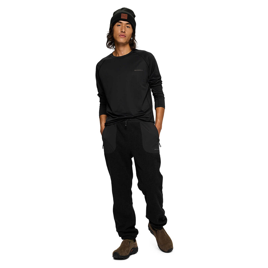 men - tech long sleeve tee - long sleeves black