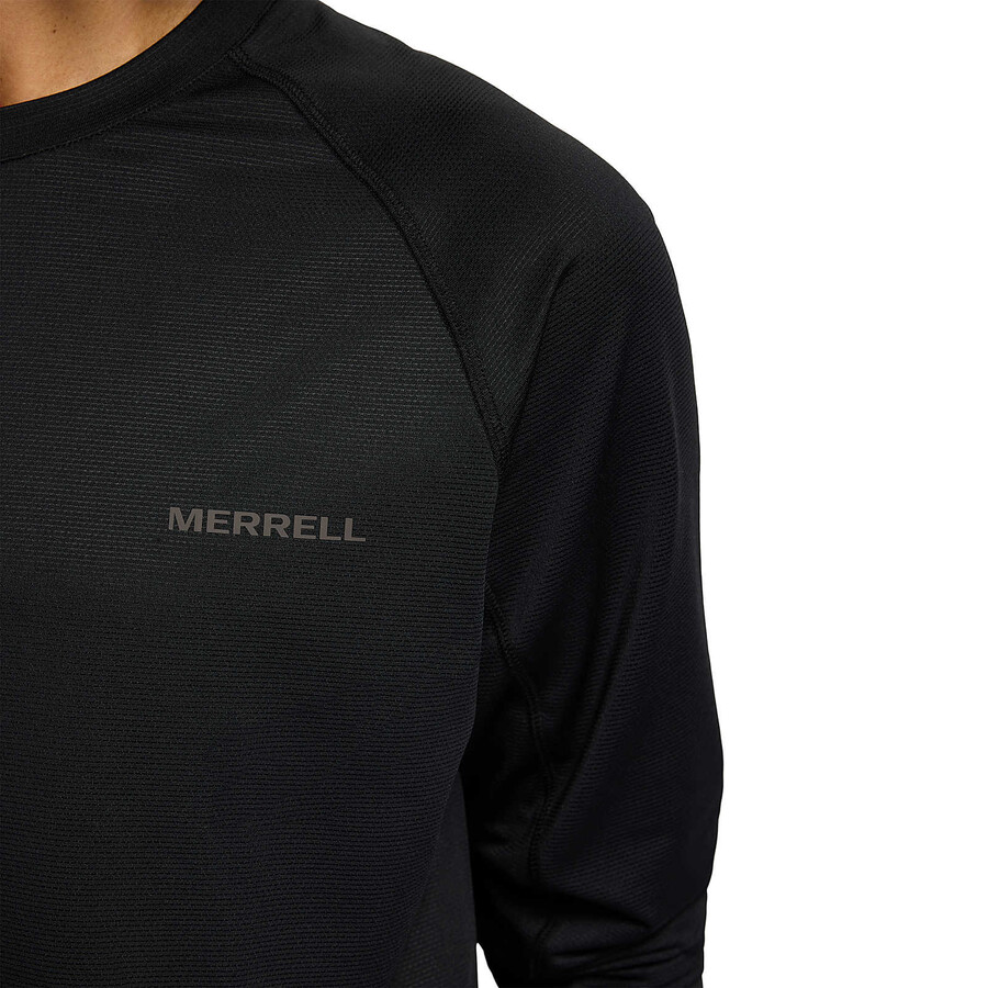 men - tech long sleeve tee - long sleeves black