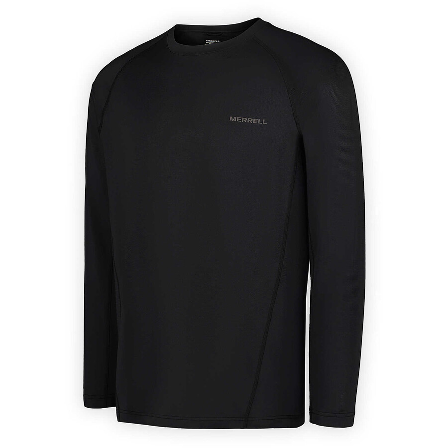 men - tech long sleeve tee - long sleeves black