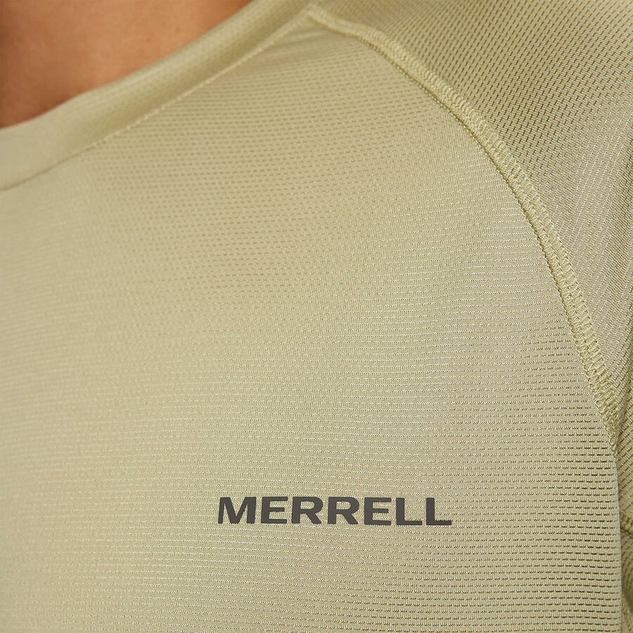 men - tech long sleeve tee - long sleeves talc