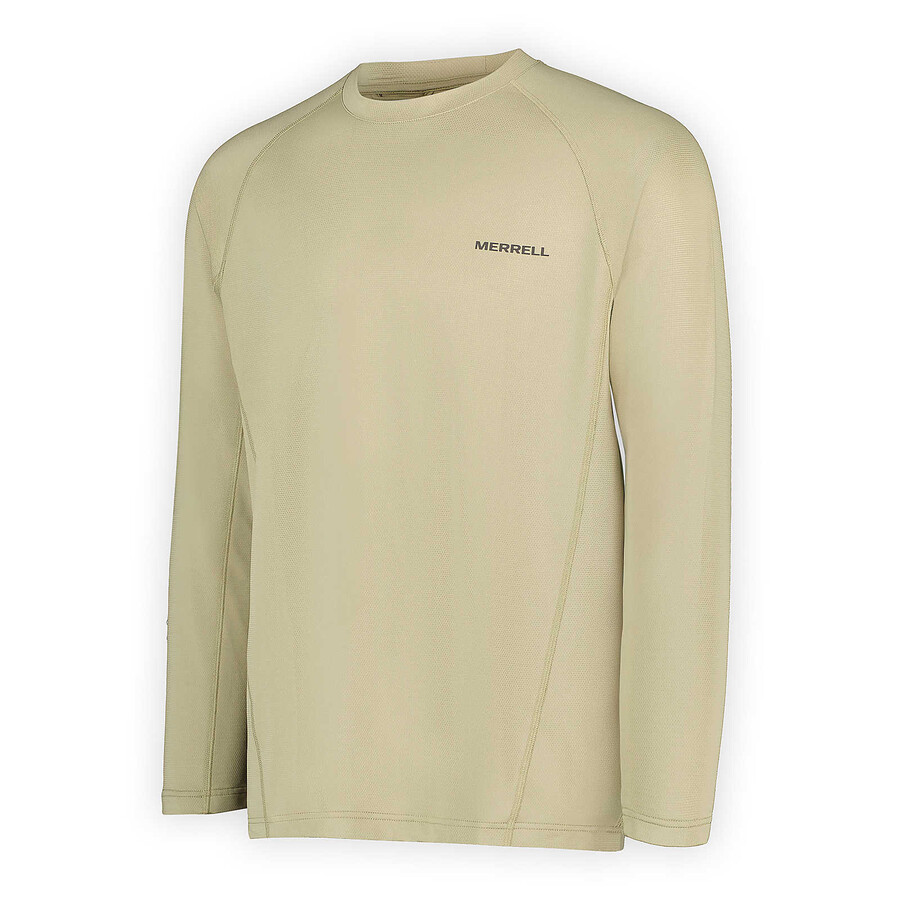 men - tech long sleeve tee - long sleeves talc