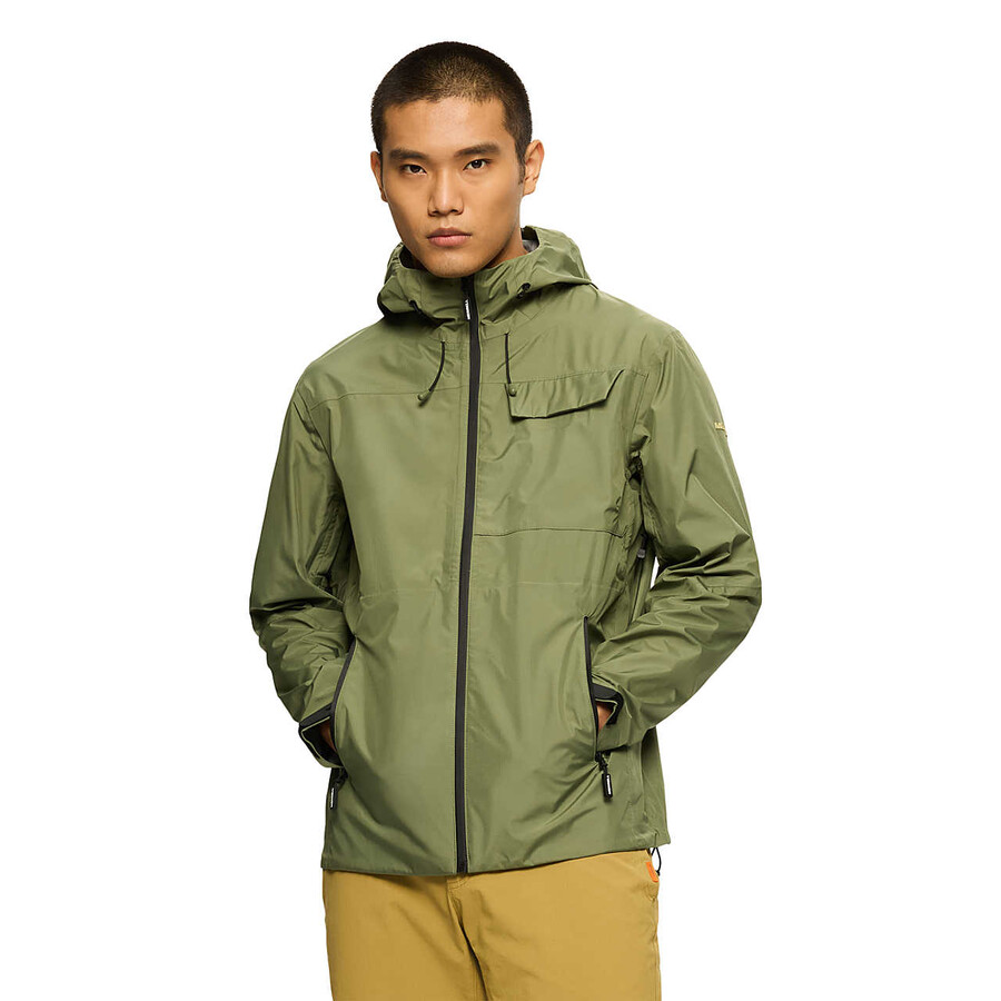 men - rain shell jacket iguana